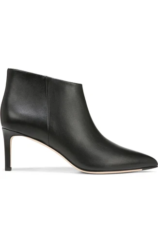 $500 VERONICA BEARD LEONE POINTED TOE HEEL BOOTIE BLACK LEATHER 7 (DB28)