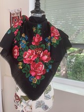 Wool Ukrainian Scarf Shawl Vintage Not Used