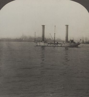 The Flettner Rotor Ship New York City NY Keystone Stereoview c1900