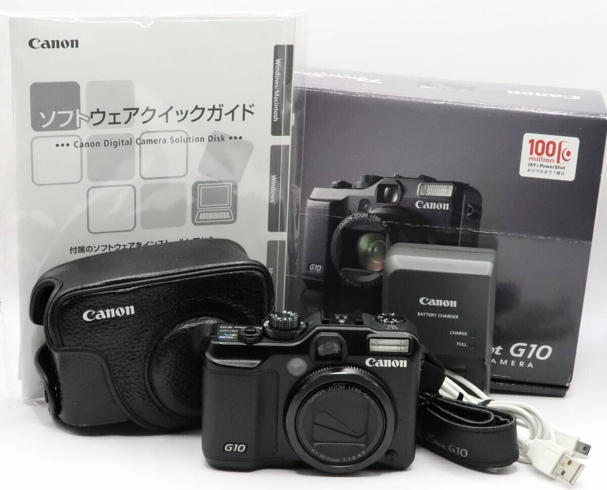 Canon PowerShot G10 Compact Digital Camera Black with Case & Lens 