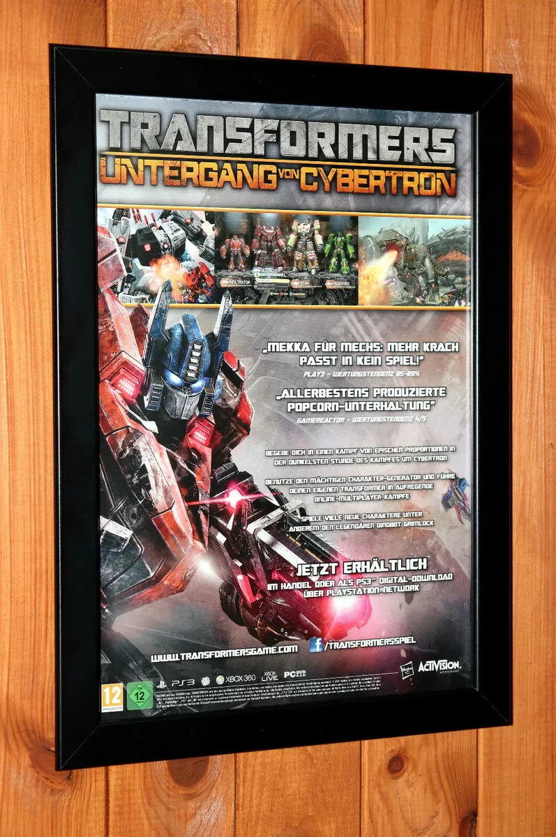 Transformers Fall PS4 Xbox One 360 Small Promo Poster / Ad Framed eBay