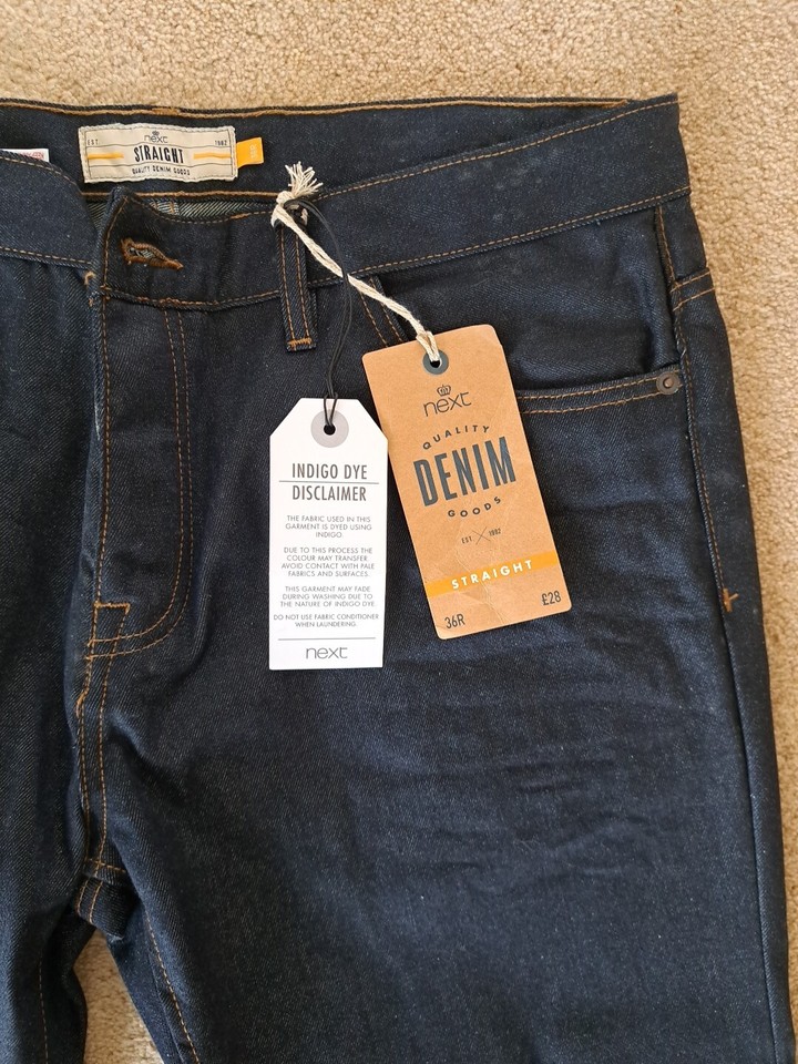 mens next jeans 36r straight eBay