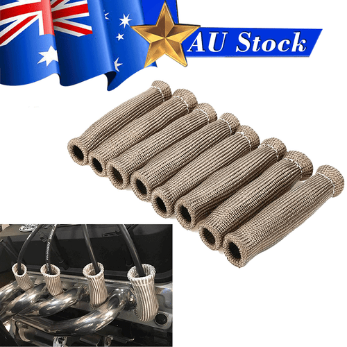 6'' Titanium 2500° SPARK PLUG WIRE BOOT HEAT SHIELD PROTECTOR SLEEVE