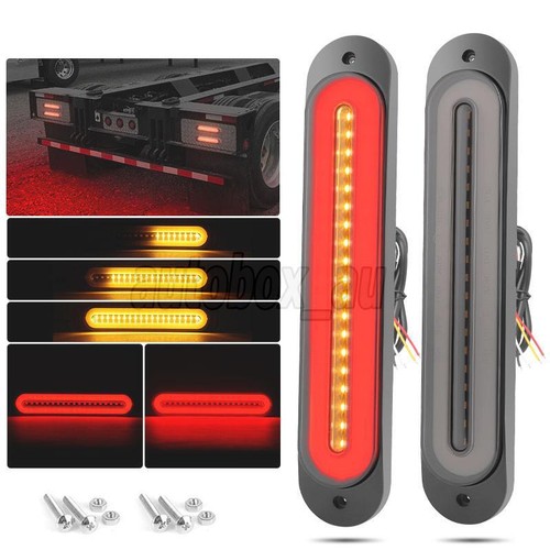 4X Tray Back Ute 68 LED Tail Lights Flowing Turn Signal Slim Strip Truck Trailer - Picture 6 of 14
