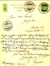 PSC from Luxemburg sent to Germany,1906, RWS cc