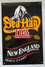 New England Brewing Co. Sea Hag IPA Porcelain on Steel Beer Bar Sign