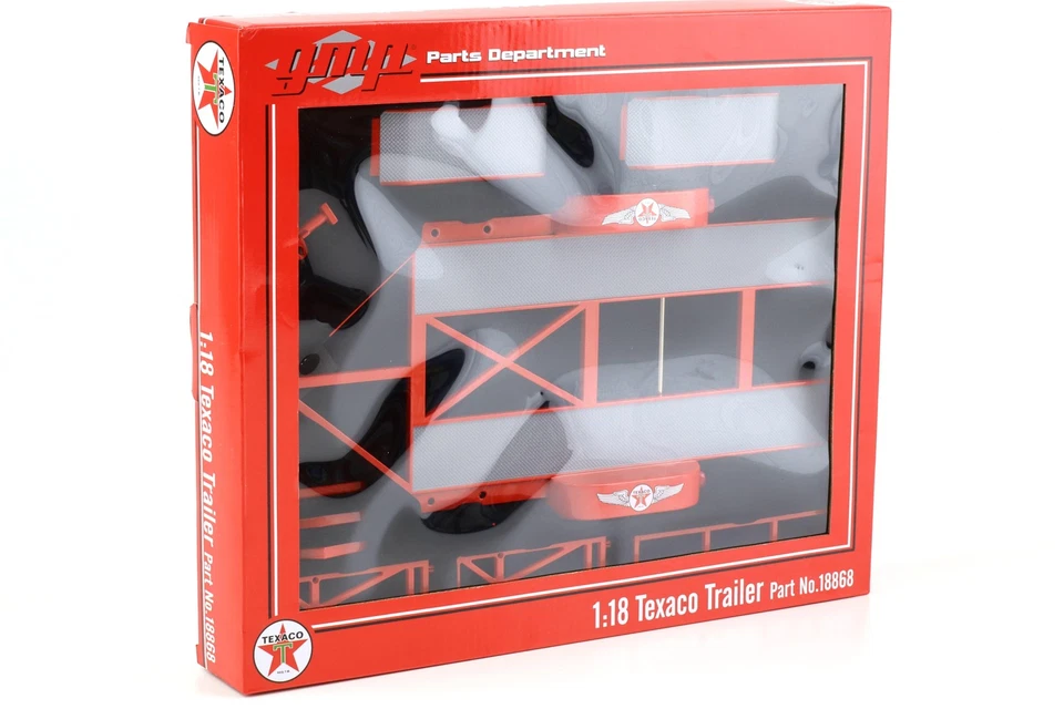 1:18 GMP Tandem Auto Trailer Anh � Nger Texaco Red Diorama Zubeh � R - Immagine 4 di 4
