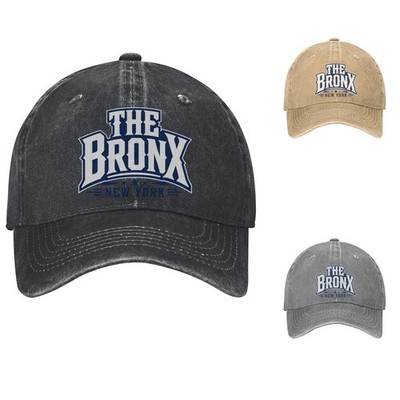 Bronx New York Baseball Cap Retro City Adjustable Dad Hat