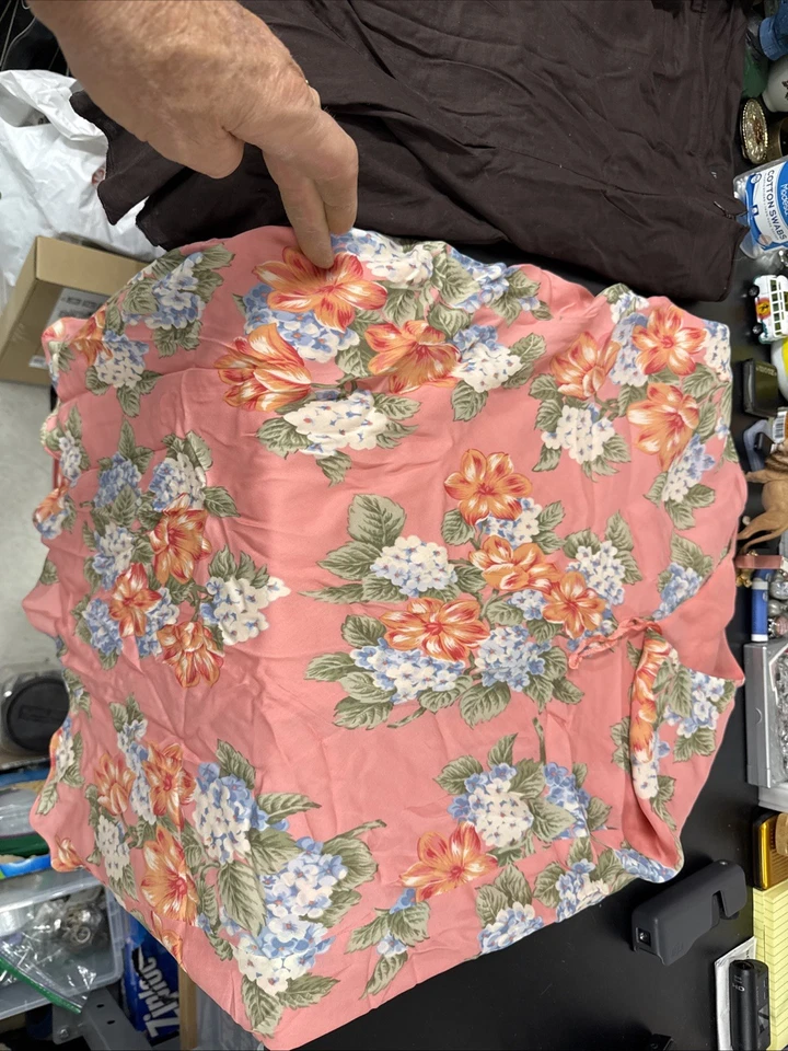 Maxi Falda Jones New York Signature Rosa Seda Forrada Floral Talla Pequeña 14P Nueva con Etiquetas Foto 3 de 3