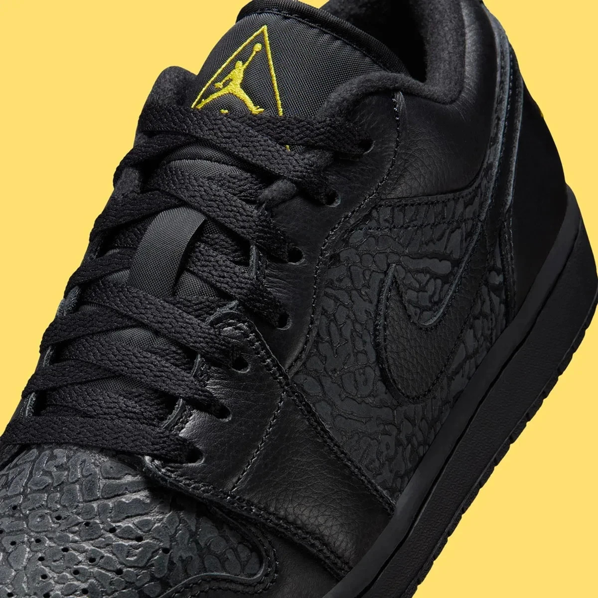 Nike Air Jordan 1 Low SE Shoes Black Anthracite Tour Yellow 