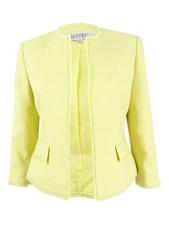 Kasper Women's Petite Textured Fringe-Trim Blazer 14P, Mojito 782418749824
