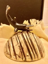 Walter Bosse Dolphin bell Hagenauer brass bronze patinated Handmade in Austria