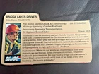 GI JOE: BRIDGE LAYER DRIVER (FILE CARD) (TOLLBOOTH)