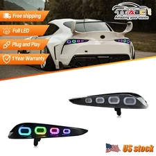 2x RGB Smoke LED Tail Lights For 2020-2024 Toyota GR Supra A90/A91 W/Animation