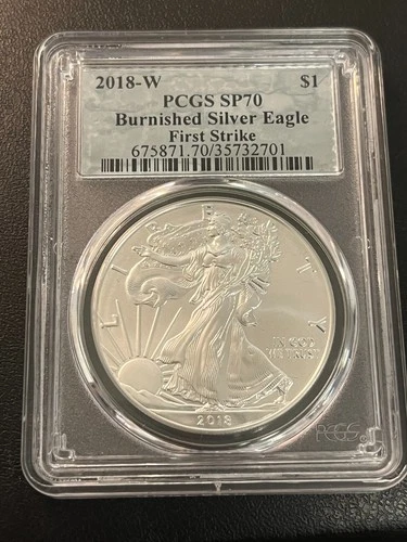 Photo of a 2018-W American Silver Eagle from an eBay listing that sold on Jul 21, 2026