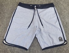 Travis Mathew Mens Blue Yucatan Heather Bel Air Blue Swim Shorts Trunks 36