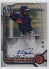 2022 Bowman Chrome Prospect Refractor 183/499 Eduardo Vaughan #CPA-EV Auto 2a9