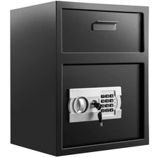 VEVOR Digital Depository Safe Drop Safe Carbon Steel 2 Keys Safe with Drop Slot