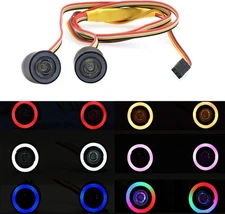 GLOBACT OGRC RC LED Light Kit Headlights Angel Eyes with 12 Modes for White 