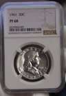1961 US Proof Franklin Half 50c NGC PF68