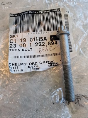 BMW E14 Torx-Head Bolt/Screw M12x1.75x90mm Grade 8.8 23001222894 New Genuine