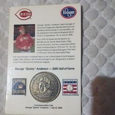 Sparky Anderson Marty Brennaman Tony Perez 2000 Cincinnati Reds HOF Coins SEALED