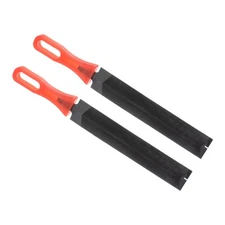 2pcs Metal Taper Files File 6" 235x27mm Cut Mill Hand Rasp with Non-slip Handle
