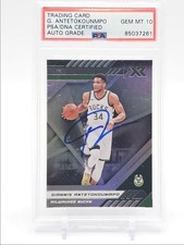GIANNIS ANTETOKOUNMPO 2020-21 CHRONICLES XR AUTOGRAPH BUCKS AUTO PSA 10 Q6903