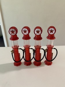 Miniature Texaco plastic gas pump red 1258 replica just under 3.75"
