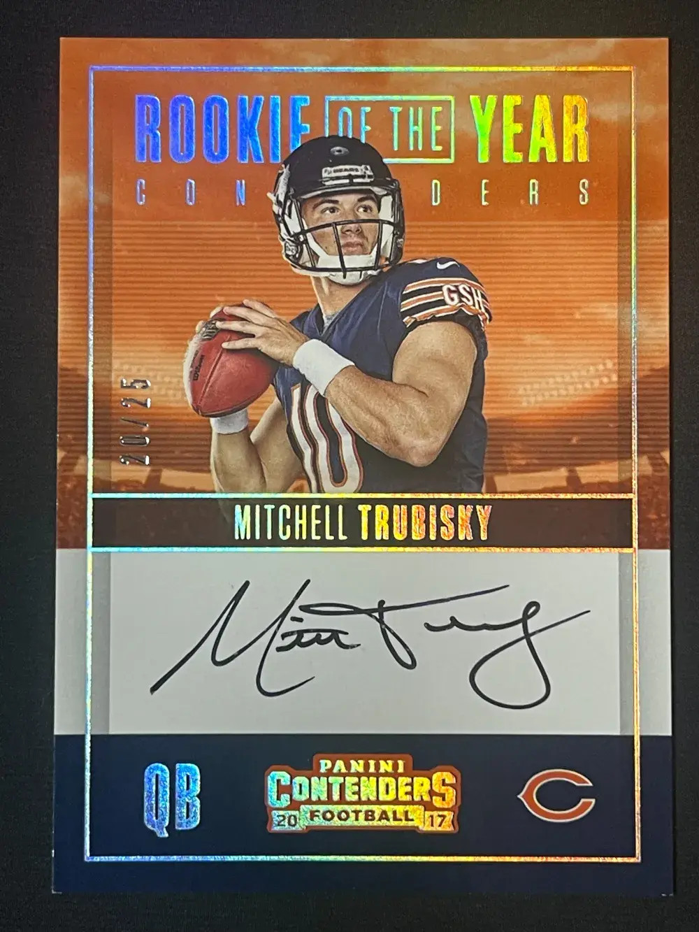Mitchell Trubisky Panini Contenders Rookie of the Year Contenders Autographs #RYMT Base