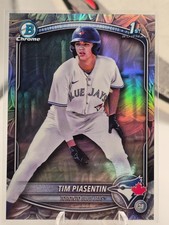 2025 Bowman Chrome Draft Tim Piasentin Sunflower seed refractor SP Blue Jays