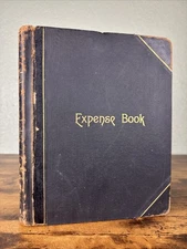 ANTIQUE 1919-1922 STORE EXPENSE BOOK ~ SALARIES/SALES/ACCOUNTING