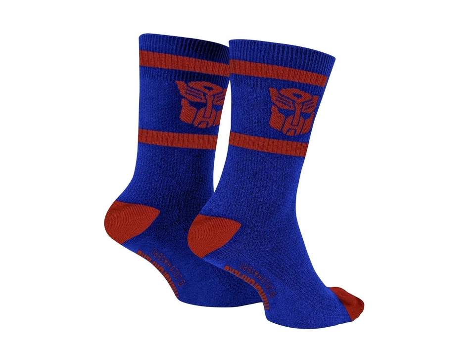 Hasbro Transformers Autobots Symbol Blue and Red Crew Socks - Image 2 of 4