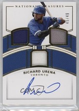 2018 Panini National Treasures Gold 45/49 Richard Urena #RTM-RU Auto 5w7