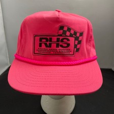 Vintage Rhs Racing Head Service Rope Hat Memphis Tn Performance Engines Pink