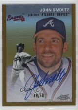 2023 Chrome Platinum Anniversary Gold Refractor 49/50 John Smoltz Auto HOF 5m1