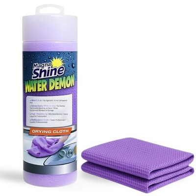 HI-TECH Magna Shine Water Demon Drying Towel   Ultra Absorbent Small, Purple 