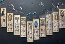 Set of 20 Bookmarks  Rare genuine Egyptian Papyrus Handmade 2x7”