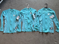Rip Curl Trestles LS Zip Front Rash Guard Womens UPF 50 Blue NWT S M L