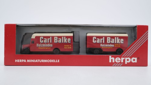 Herpa H0 143929 MB con remolque "Carl Balke" rojo, blanco | Condition: Gebraucht