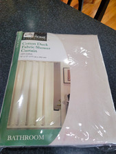 at HOME with MEIJER Duck 100 Cotton Shower Curtain Off White 70x72 Dry Clean