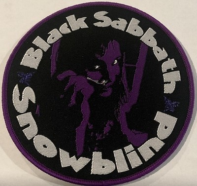 Black Sabbath - Snowblind Round 4'' x 4'' Woven Patch [Heavy Metal]