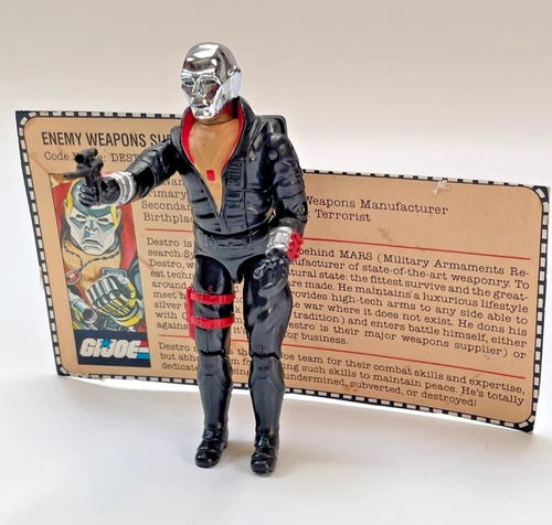 Vintage GI Joe ARAH Destro v1 Complete w/File Card, Original Owner