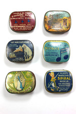 LOT of SIX Empty Needles TINS - EDISON BELL HIS MASTERS VOICE EDELSTAHL SPIRAL