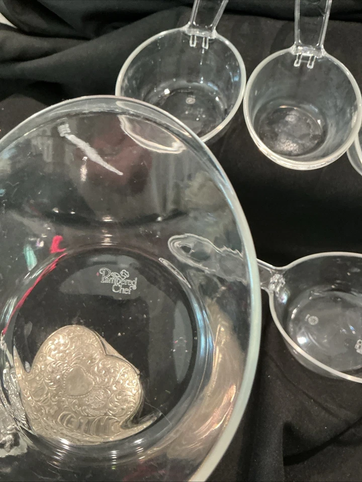 Conjunto de copos medidores Pampered Chef transparente 6 tamanhos 1/4 1/3 1/2 2/3 3/4 1 xícara - Imagem 3 de 3