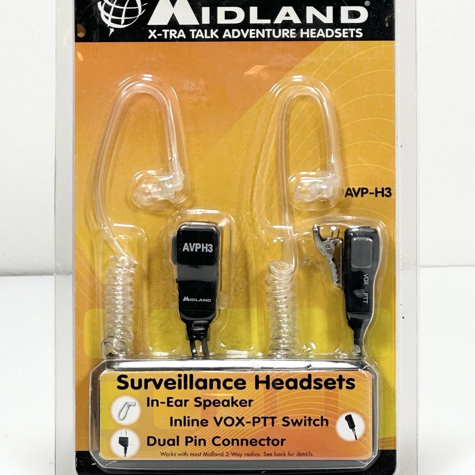 MIDLAND X-TRA TALK ADVENTURE SURVEILLANCE HEADSETS AVP-H3 IN EAR SPEAKER - Image 2 of 4