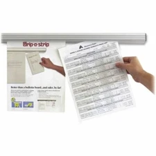 Advantus Grip-A-Strip Display Rail, 36 x 1.5, Satin Finish, Bulletin Board Alt