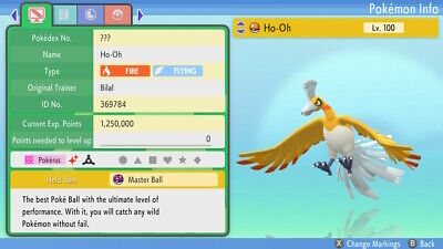 💎Pokemon Brilliant Diamond/Shining Pearl HO-OH ✨6IV Ultra Shiny Adamant  Lv100 45496596583