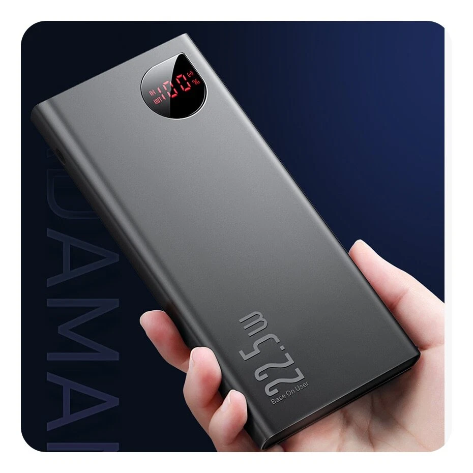 10000mAh 22.5W Fast Charging Power Bank Portable Battery