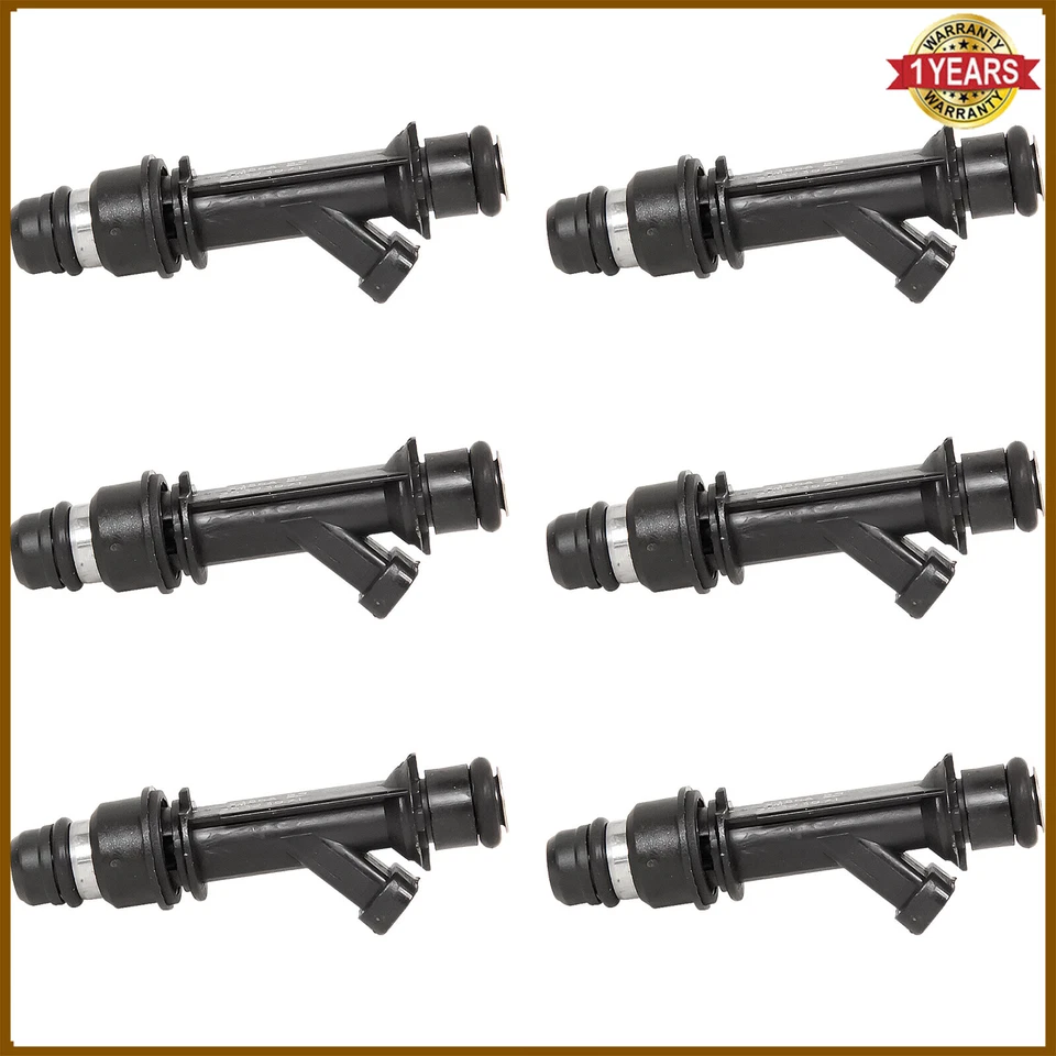 Set of 6 Fuel Injectors For Delphi 2001-2005 Buick LeSabre 3.8L V6 OEM# 25323972 - Image 3 of 4